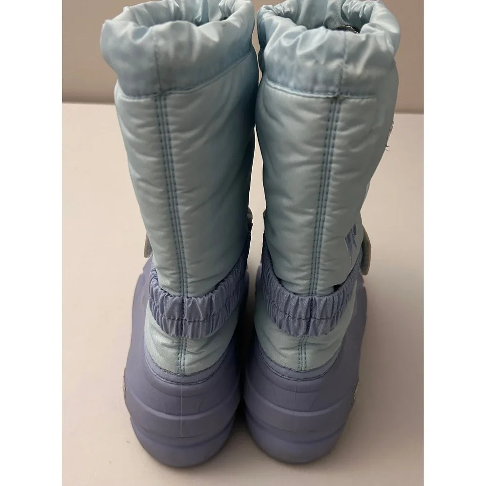 Sorel Snow Boots Disney Frozen 2 Elsa Kids Size 5 Blue Purple Waterproof Winter